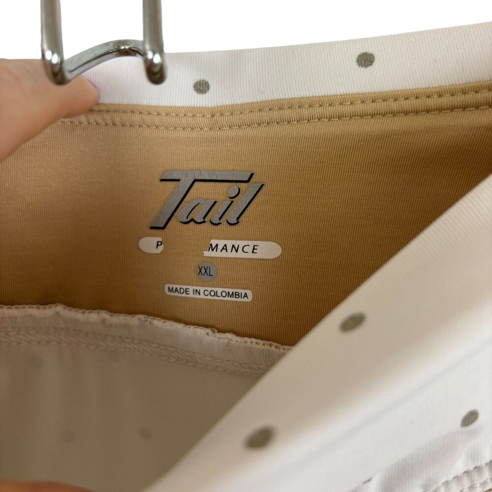 Tail Performance White Gray Polka Dot Tennis Golf… - image 2